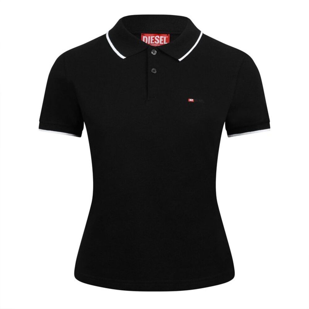 Diesel Womens/Ladies T-Tendy Microdiv Polo Shirt / Black
